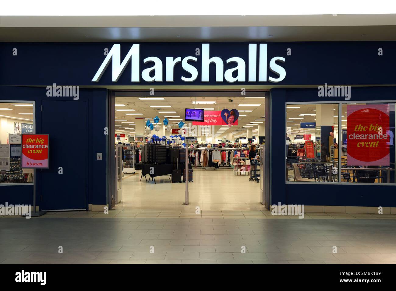 Ein Marshalls Discount Kaufhaus in einem Einkaufszentrum in New York City Stockfoto
