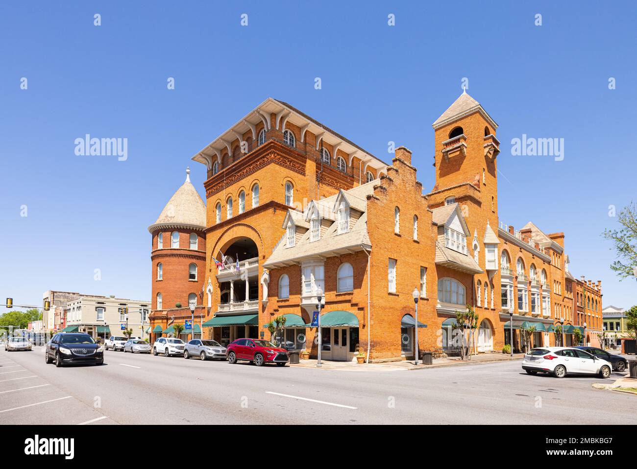 Americus, Georgia, USA - 19. April 2022: Das historische Viertel von Americus Stockfoto