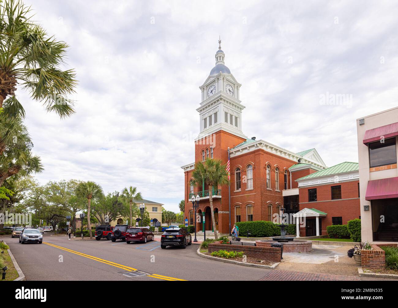 Fernandina, Florida, USA - 16. April 2022: Das historische Gerichtsgebäude von Nassau County Stockfoto