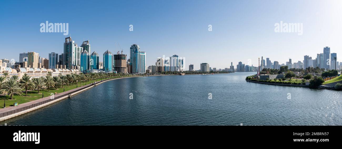 Stadtlandschaft von Dubai Stockfoto