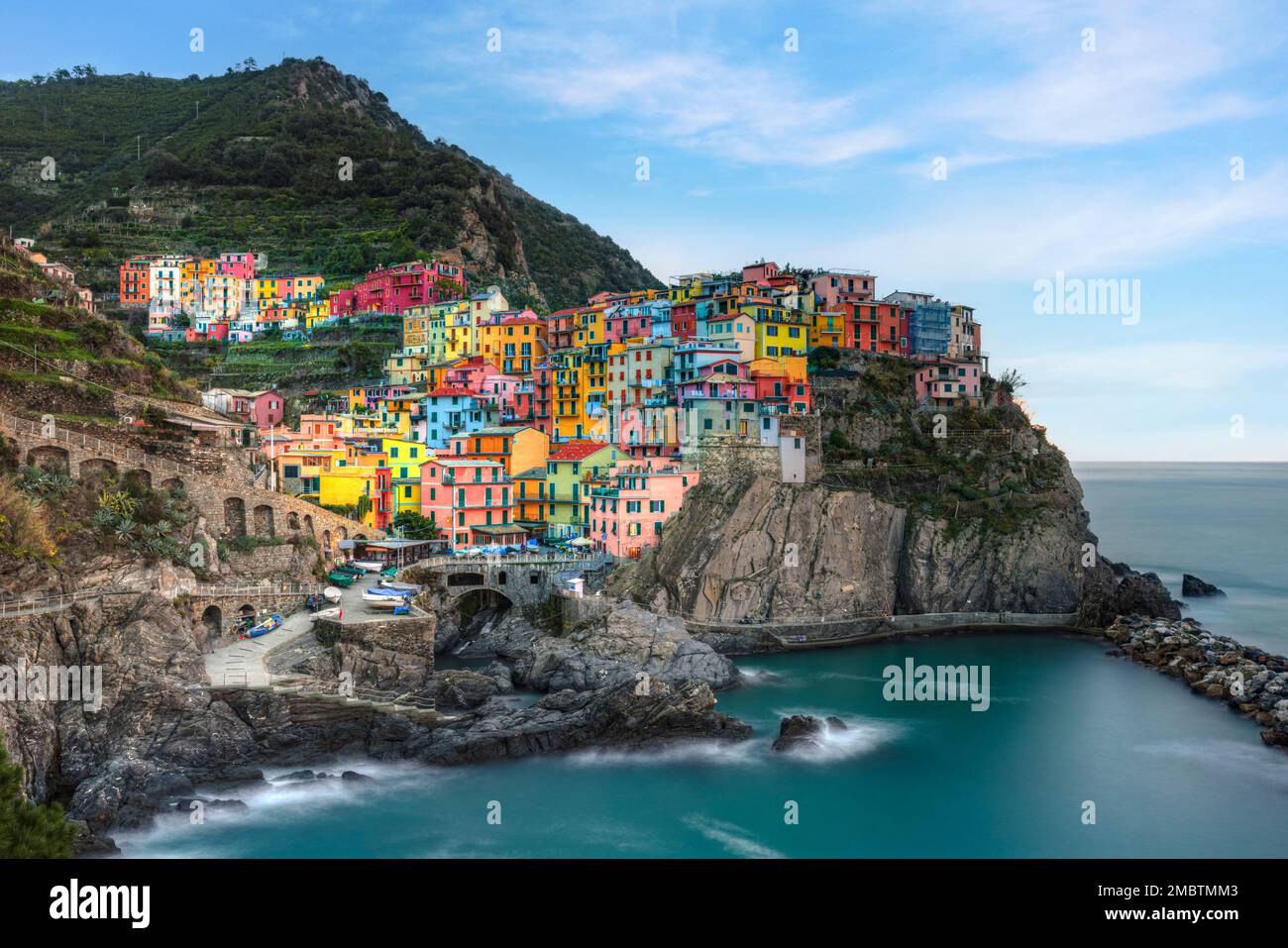 Manarola, Cinque Terre, Ligurien, Italien Stockfoto