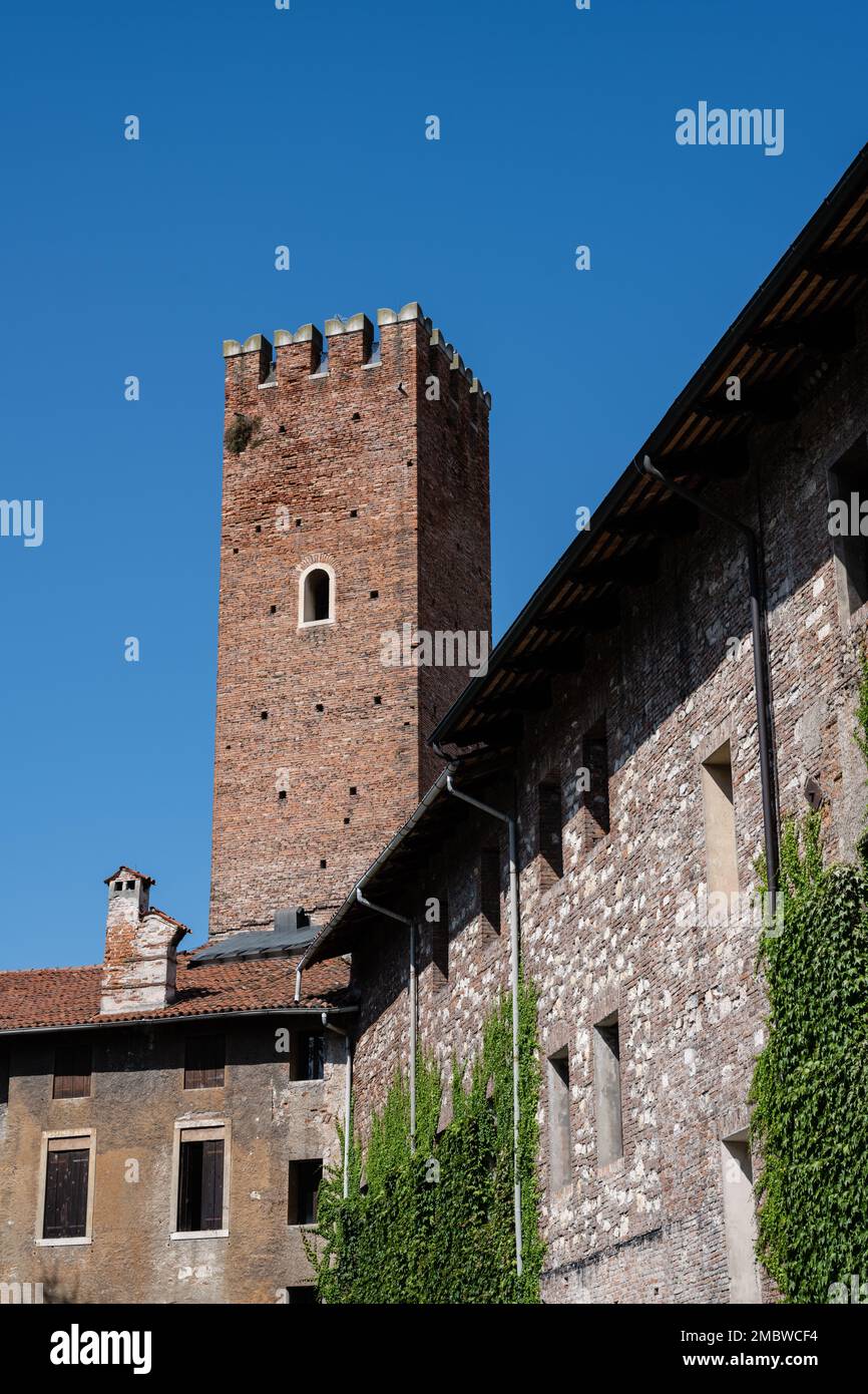 Torre dell’Osservatorio Watchtower des Palazzo del Territorio in Vicenza, Italien, auch Arpolini, Coxina oder Gomberti Tower genannt Stockfoto