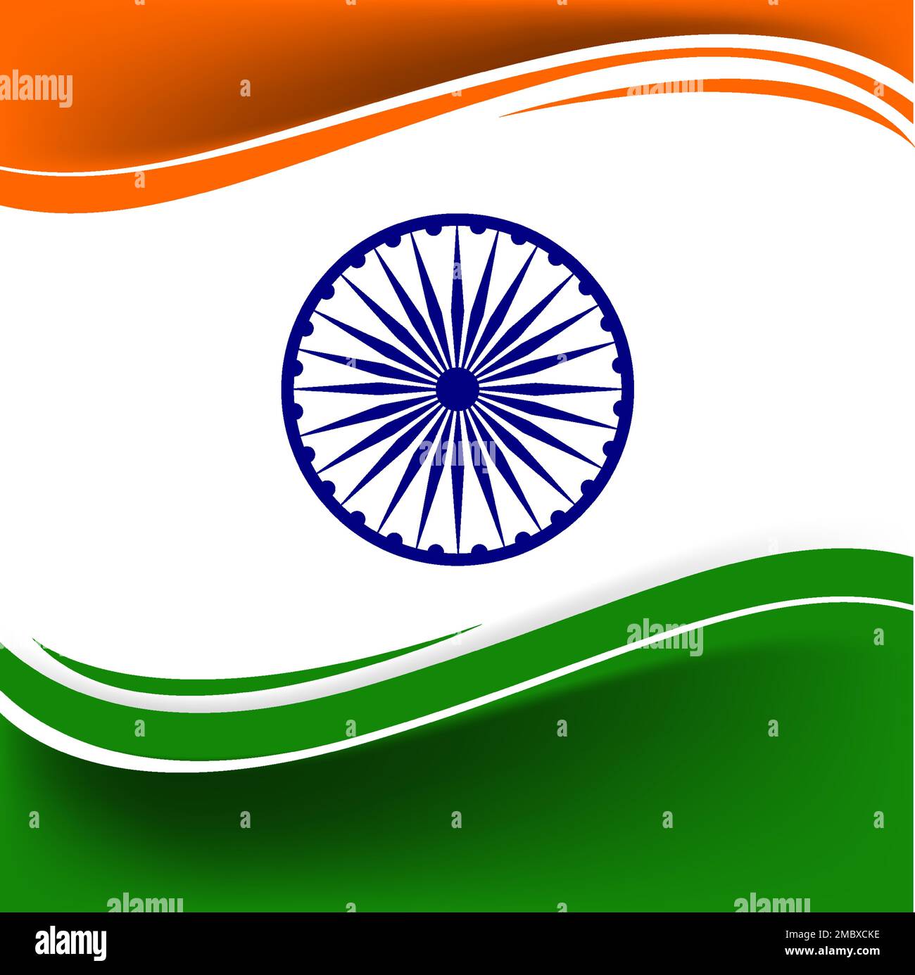Indische Flagge Indianischer Unabhängigkeitstag Stock Vektor