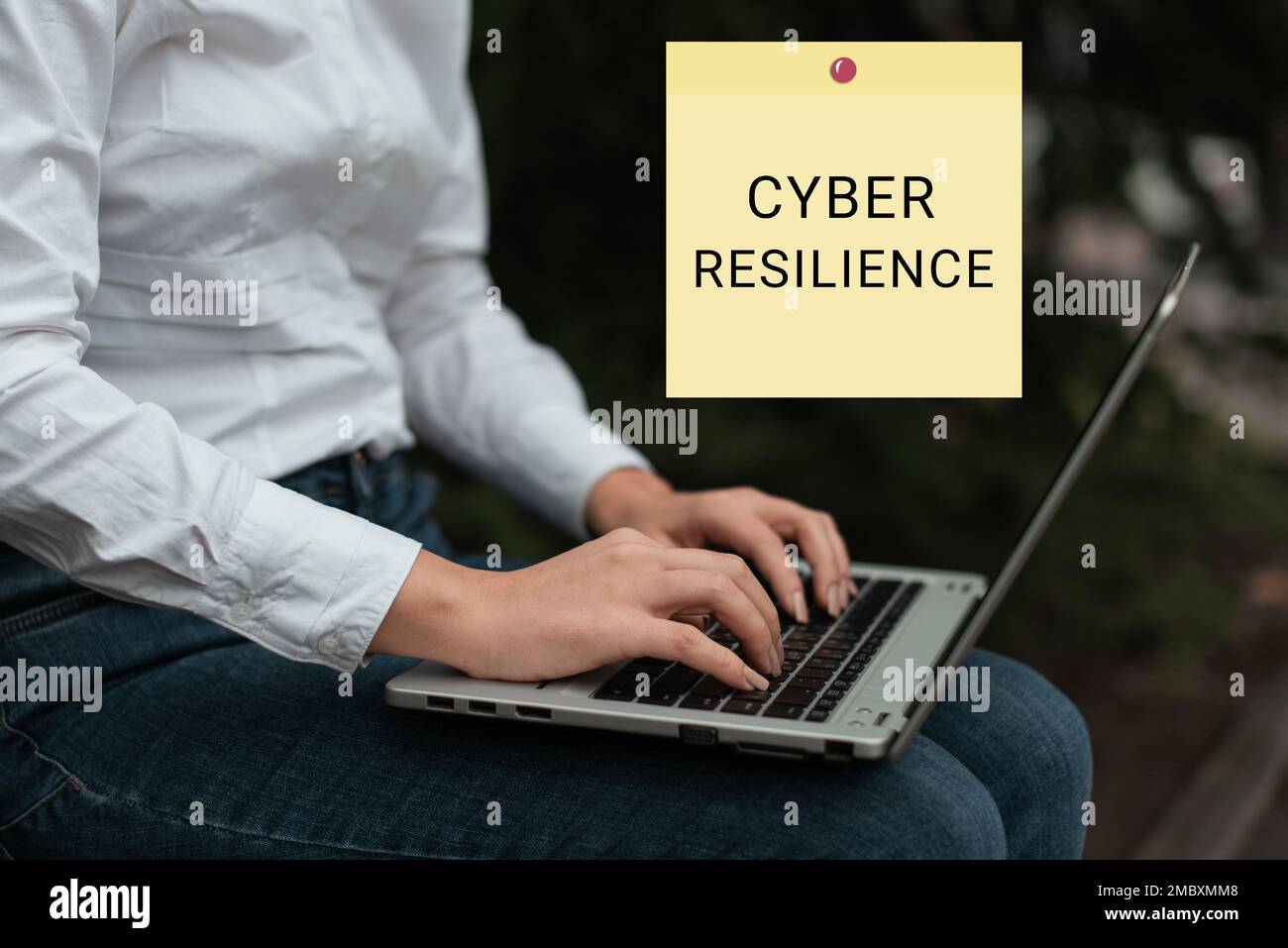 Textunterschrift für Cyber Resilience. Ein Wort, das zeigt, wie gut ein