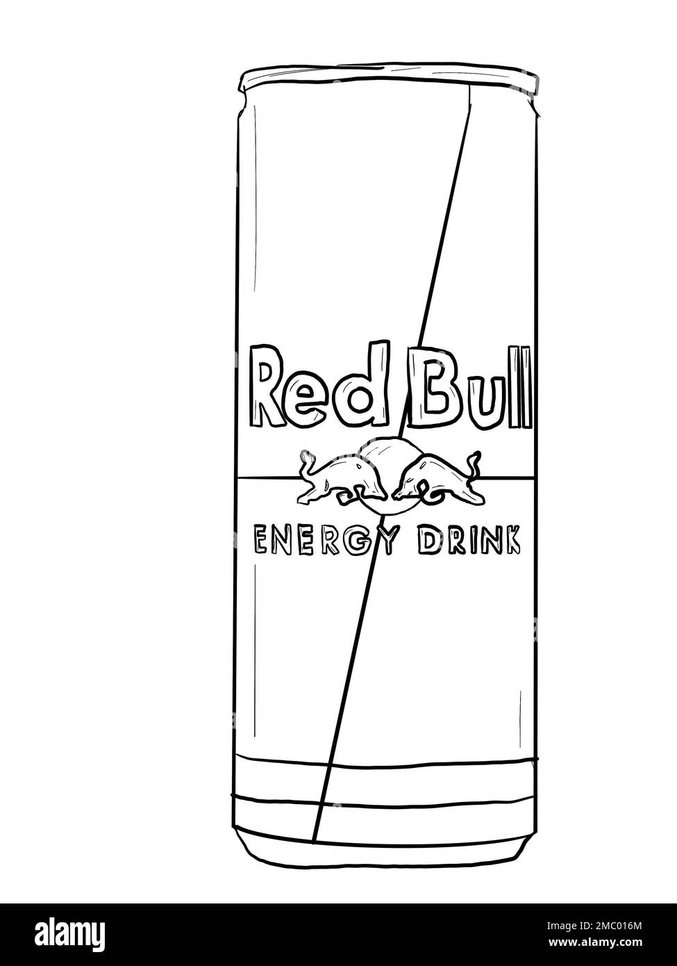 Red Bull Graphik-Stil Stockfoto