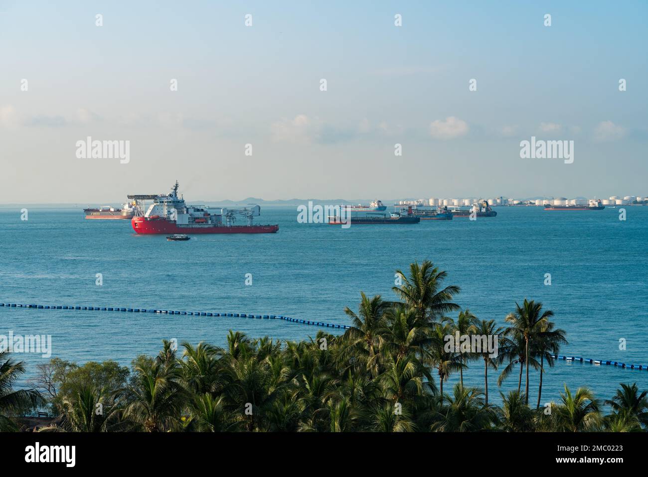 Die Straße von malakka in Singapur Stockfoto