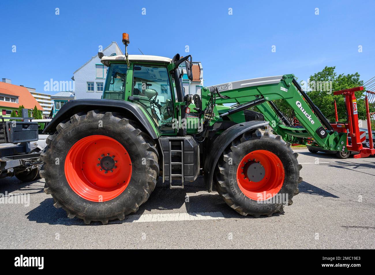 Moderner Fendt-Traktor, Kempten, Allgaeu, Bayern, Deutschland Stockfoto