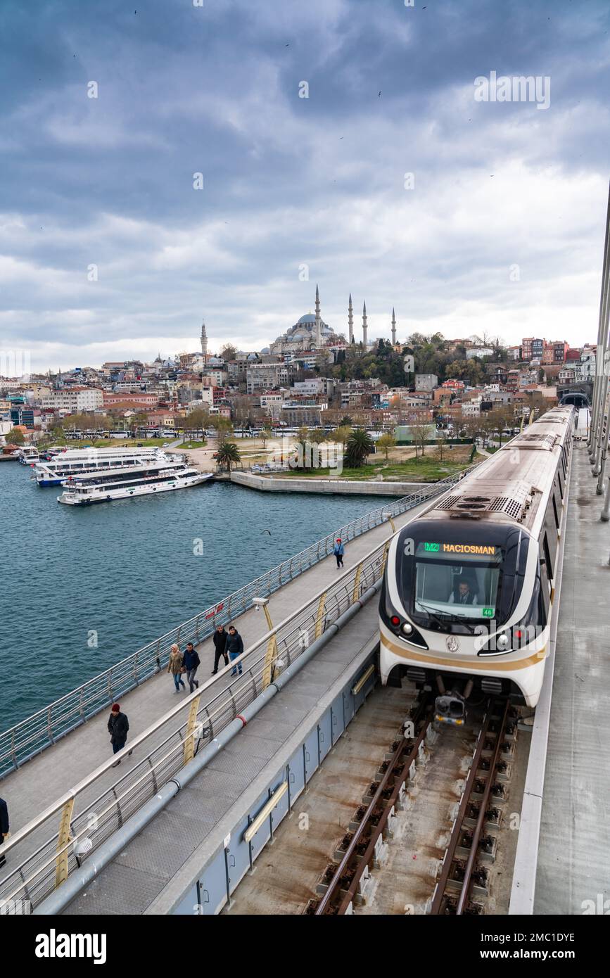 Das goldene Horn des bosporus Stockfoto