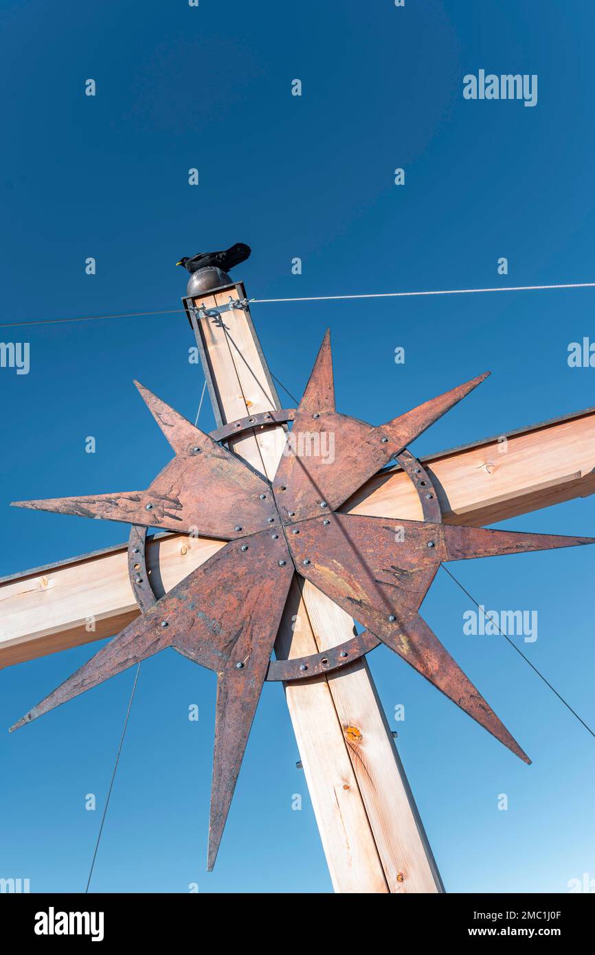 Gipfelkreuz von Guffert, Brandenberger Alpen, Tirol, Österreich Stockfoto