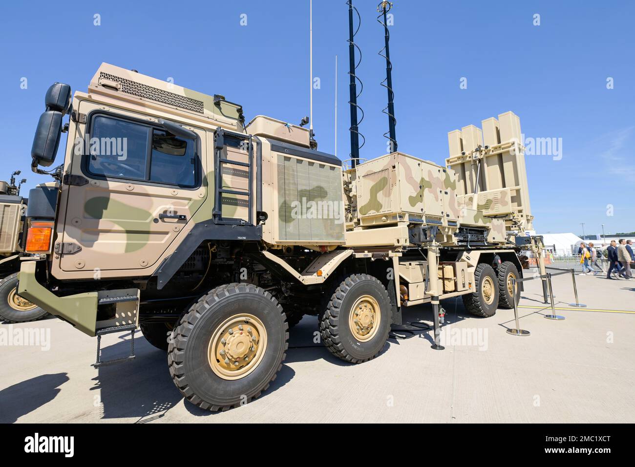 Raketensystem Diehl Defence IRIS-T SLS, 22. 06. 2005. ILA International Aerospace Exhibition Berlin, Schönefeld, Brandenburg Stockfoto