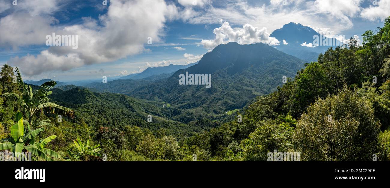 Mount Kinabalu Landscape, Borneo, Malaysia Stockfoto