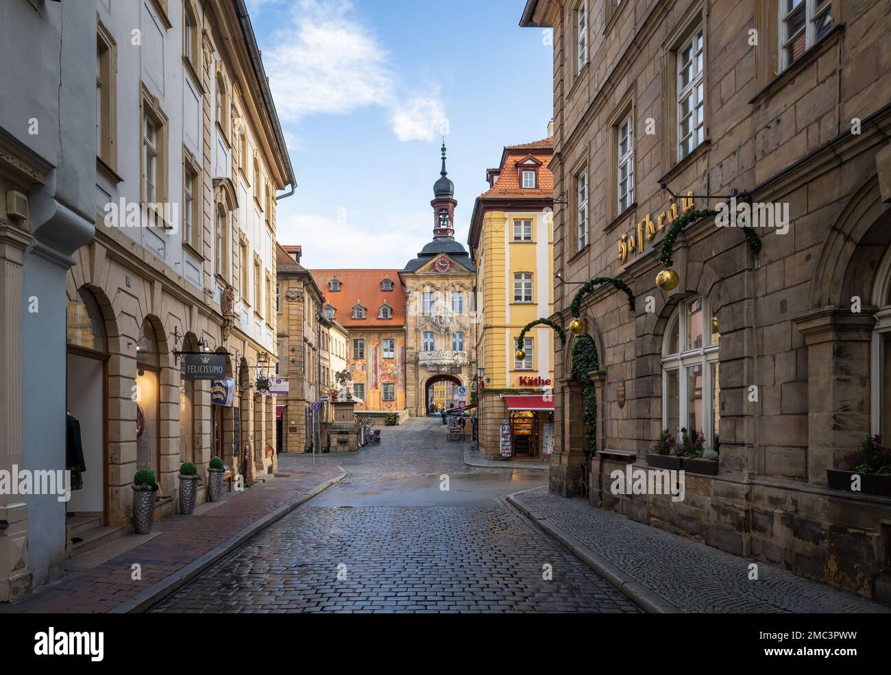 Altstadt und Altes Rathaus - Bamberg, Bayern, Deutschland Stockfoto
