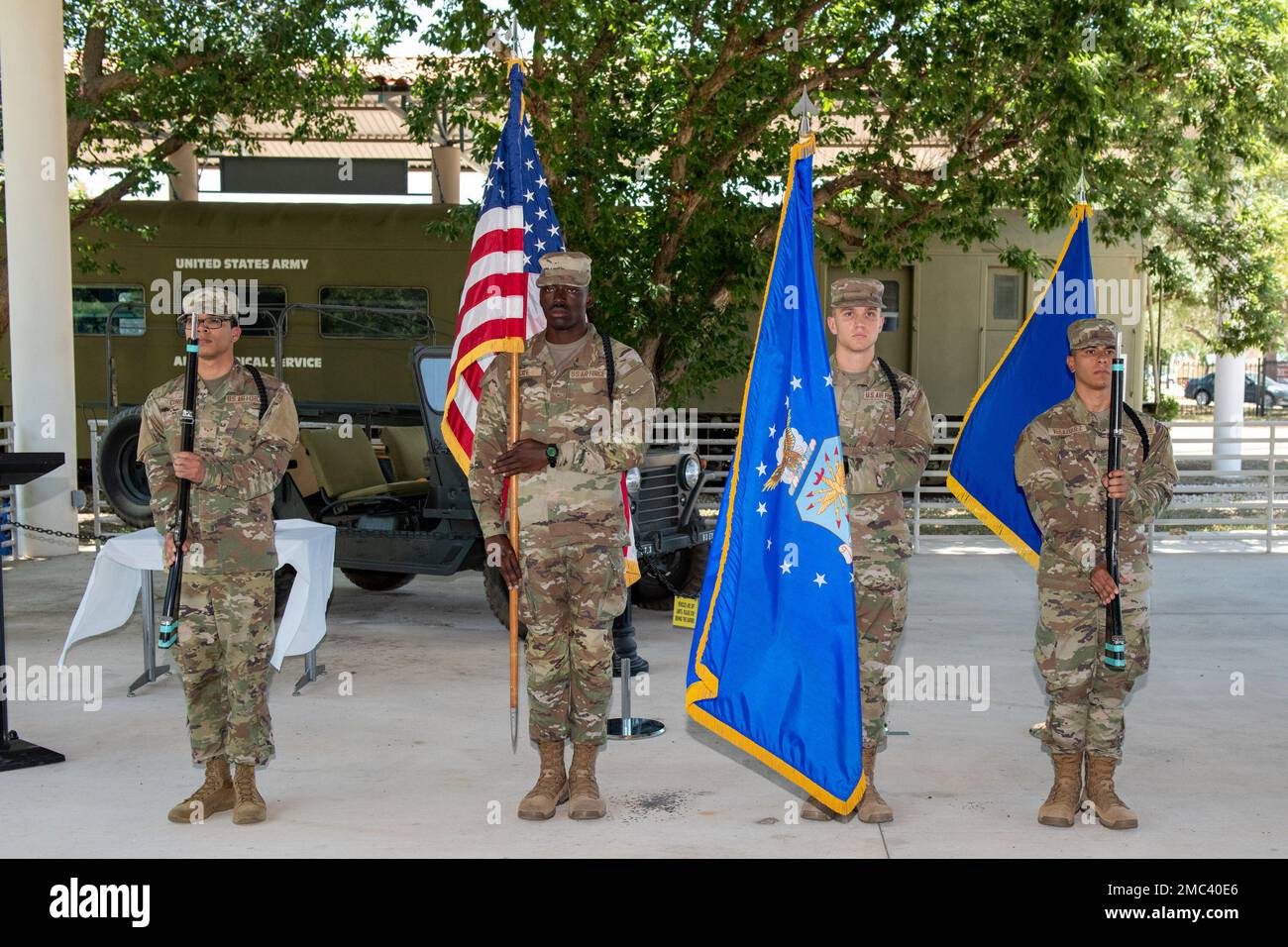 USA Air Force 59. Training Group Kommandowechsel, 24. Juni 2022, Joint Base San Antonio-Ft. Sam Houston, Texas. Stockfoto