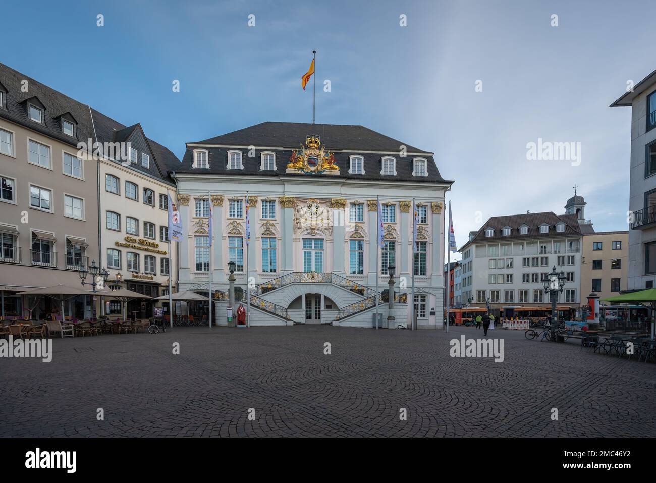 Altes Rathaus am Marktplatz Bonn Stockfoto