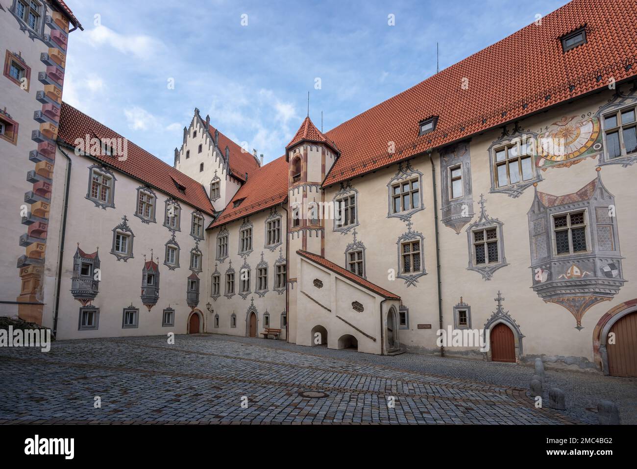 Nordflügel Füssen-Hochburg (Hohes Schloss) - Füssen, Bayern, Deutschland Stockfoto