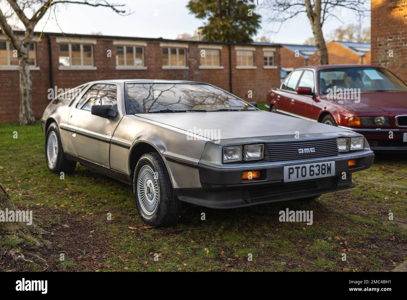 1980 DMC DeLoren, ausgestellt beim Scramble im Januar im Bicester Heritage am 8. Januar 2023. Stockfoto