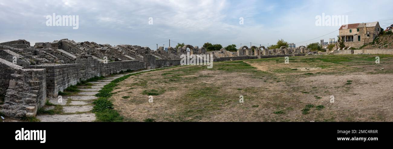 Ruinen und Gebäude in Salona, Nr Split, Kroatien Stockfoto