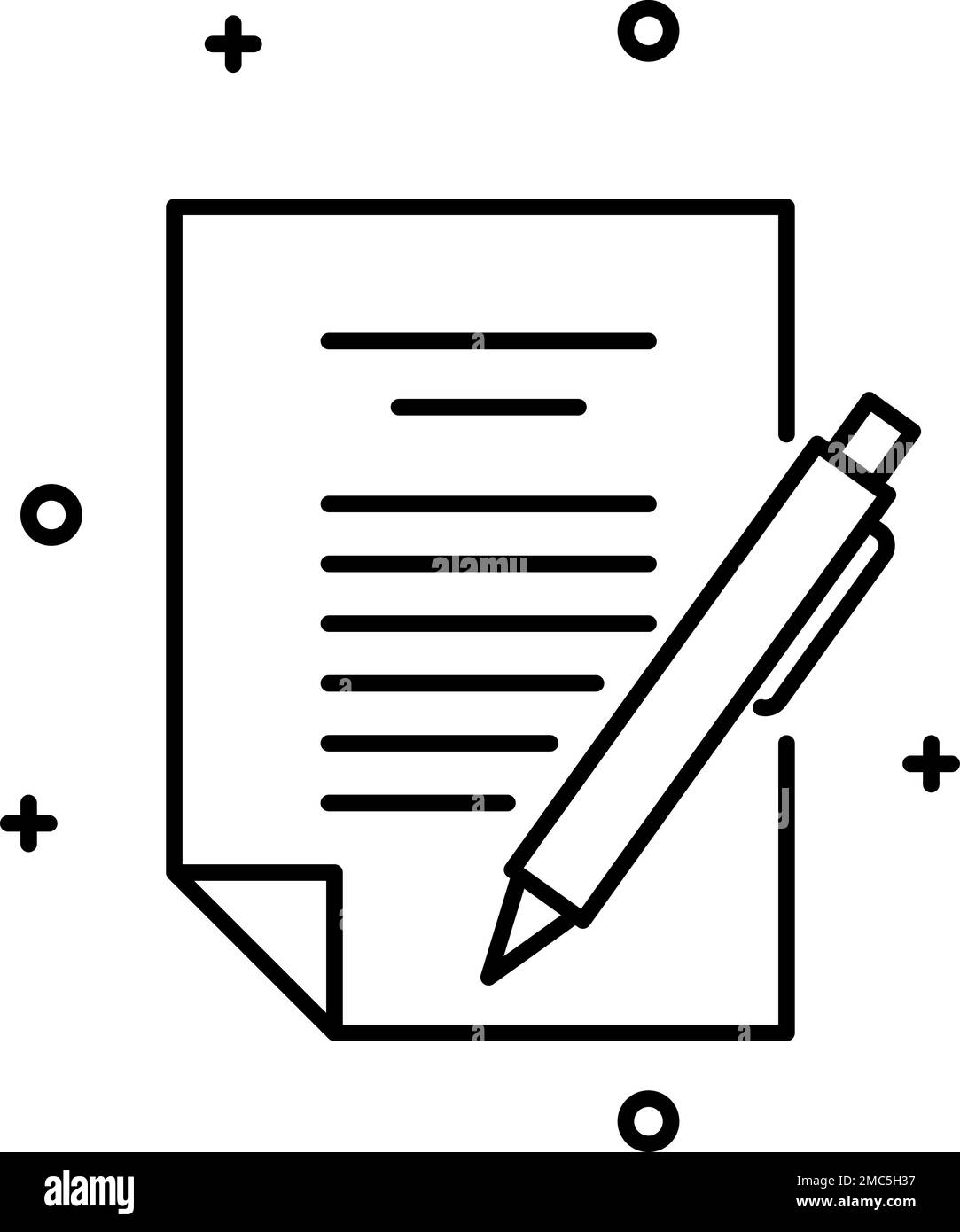 Exan, Stiftsymbol auf transparentem Hintergrund. Konturuntersuchung, Stiftsymbol Stock Vektor