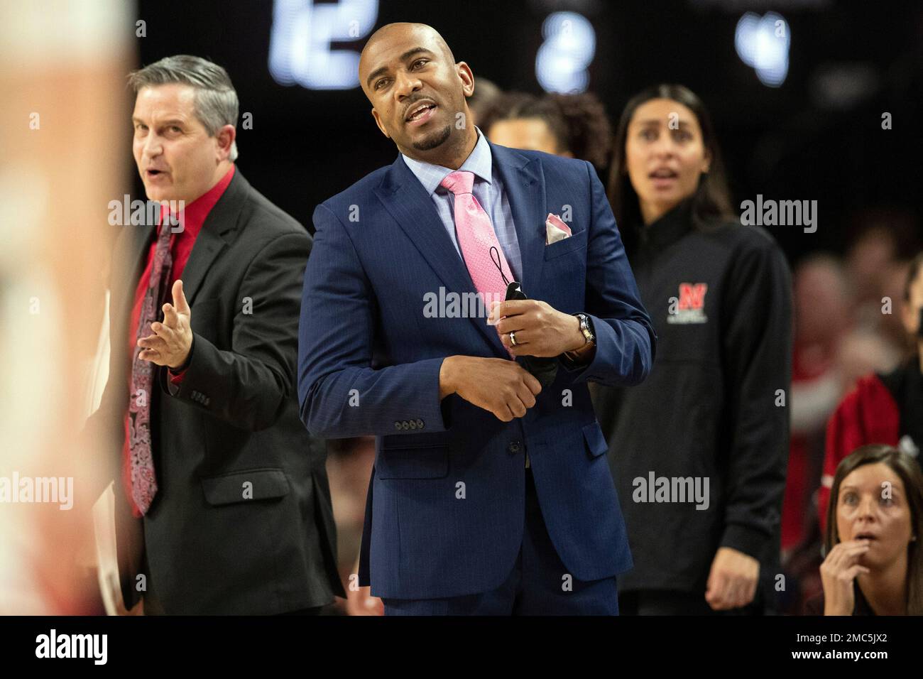 FILE Nebraska associate head coach Chuck Love speaks to players from
