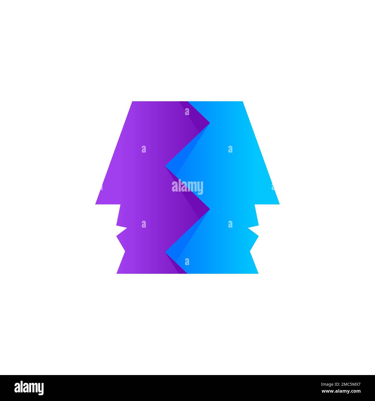 Moderne Logovorlage mit futuristischen Farbverläufen und klarem Vektorformat Stock Vektor