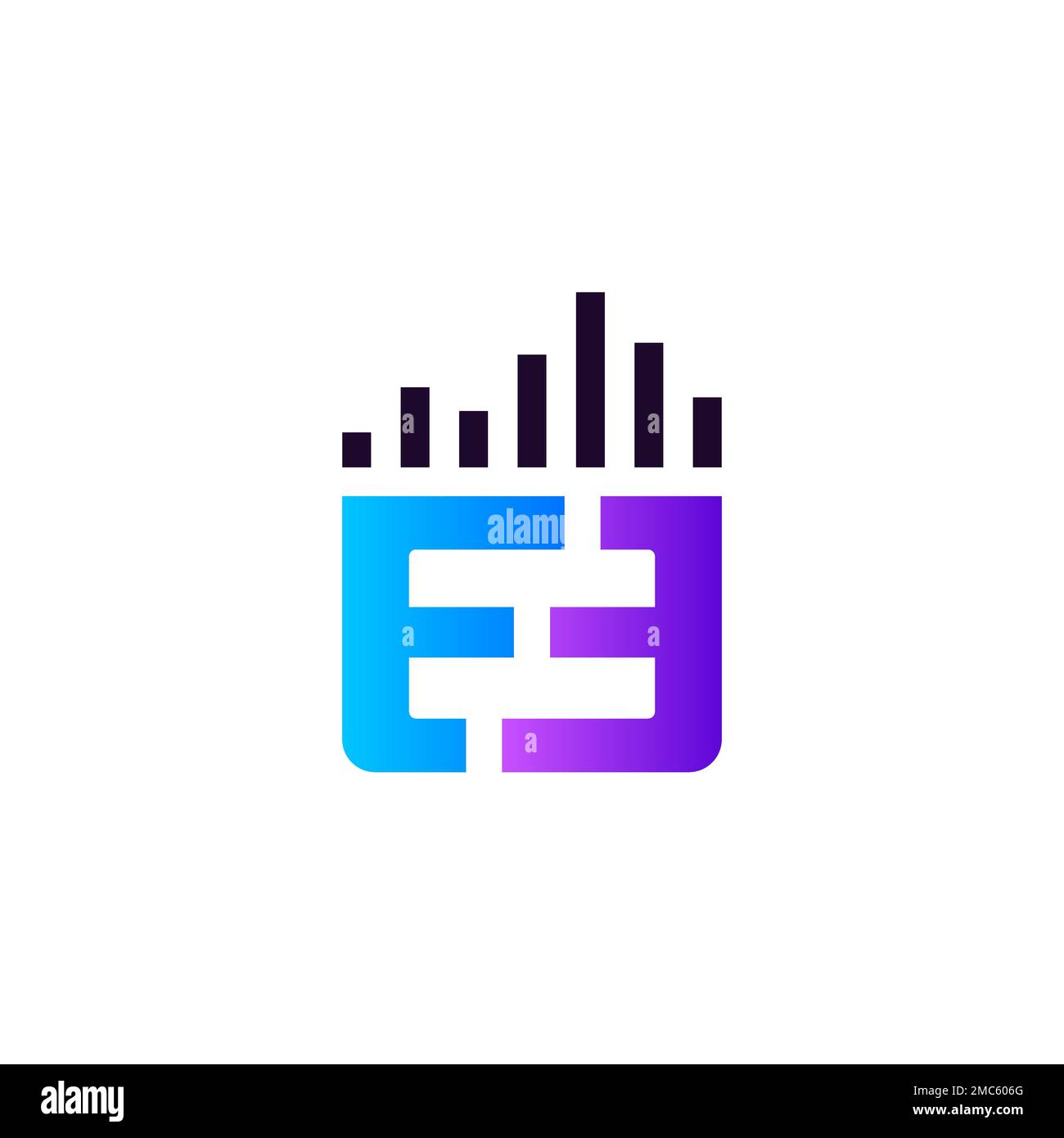 Moderne Musikvorlage mit futuristischen Farbverläufen und klarem Vektorformat Stock Vektor