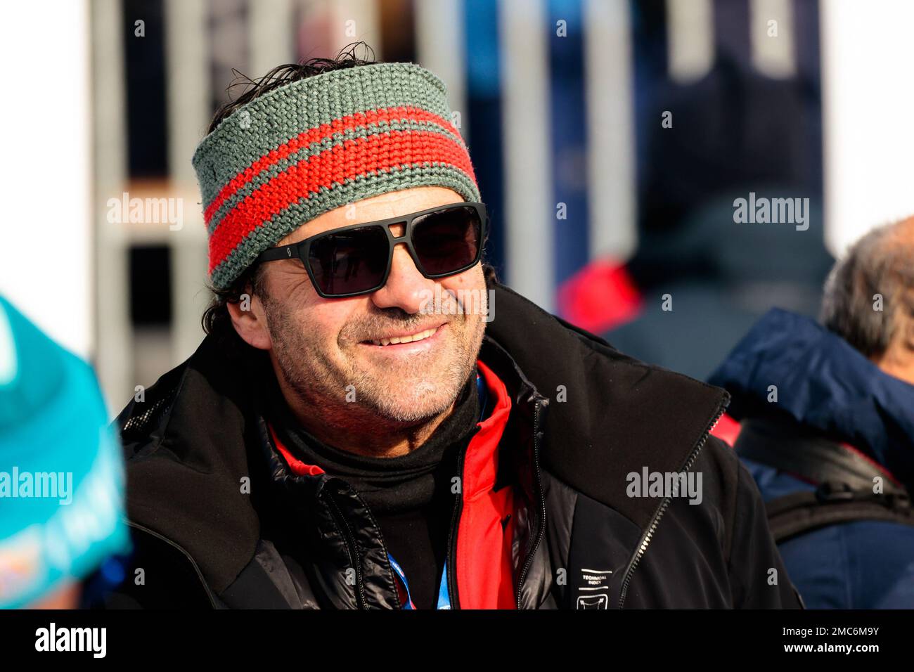 Olympia delle Tofane, Cortina d’Ampezzo, Italien, 21. Januar 2023, ALBERTO TOMBA während der Audi FIS Ski World Cup 2023 - Frauen Downhill - Alpinski-Rennen Stockfoto