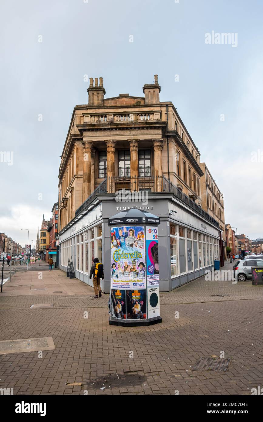 Kreuzung am St George's Cross Glasgow in der Nähe der U-Bahn-Station. Stockfoto