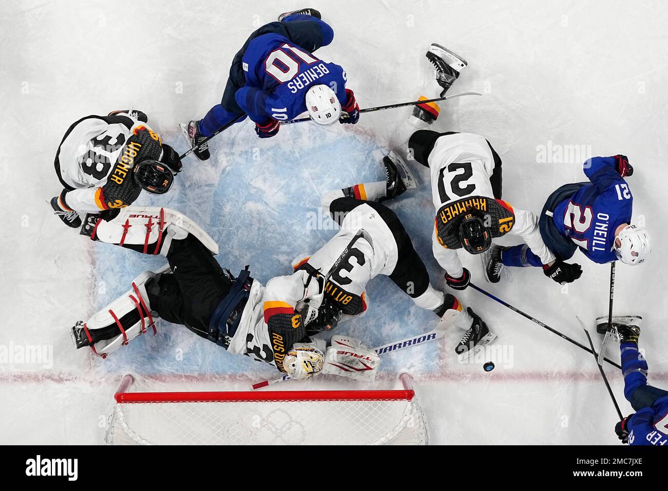Germany goalkeeper Danny aus den Birken makes a save during a