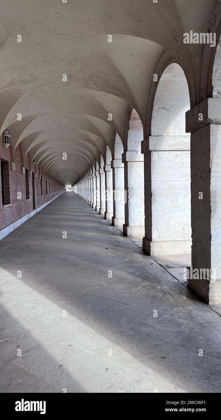 Korridor im Königlichen Palast von Aranjuez (Madrid) Stockfoto