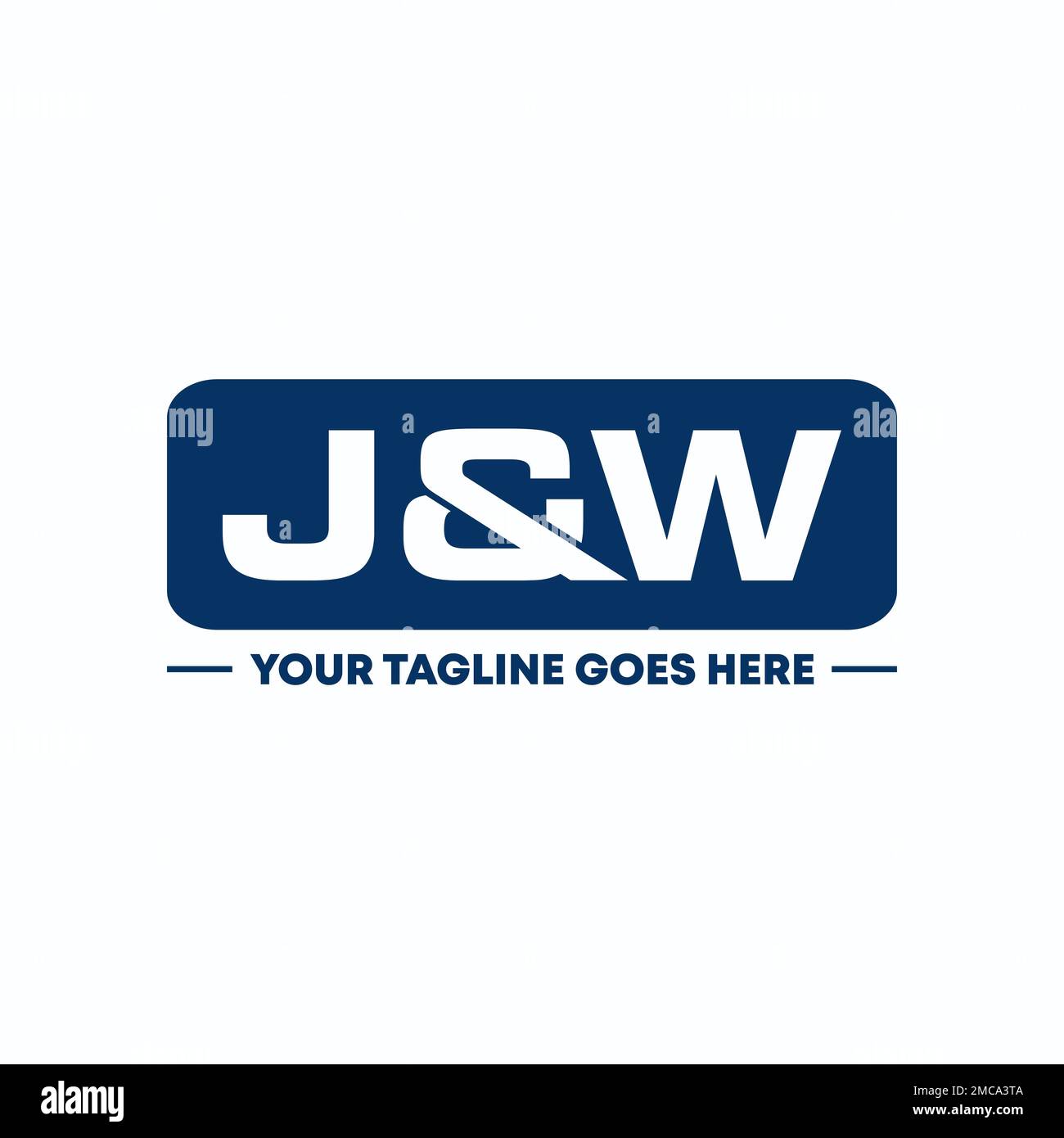 Einfacher Buchstabe oder Wort J und W ohne serifenfarbene Schriftart im Block Bild Grafiksymbol Logo-Design abstraktes Konzept Vektorsymbol bezogen auf die Initialen. Stock Vektor