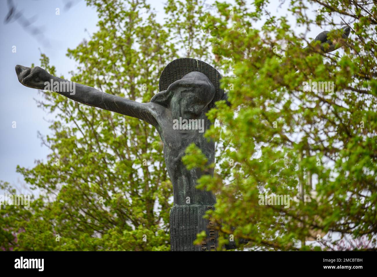 Die Statue des auferstandenen Christus in Medjugorje, Bosnien und Herzegowina. Stockfoto