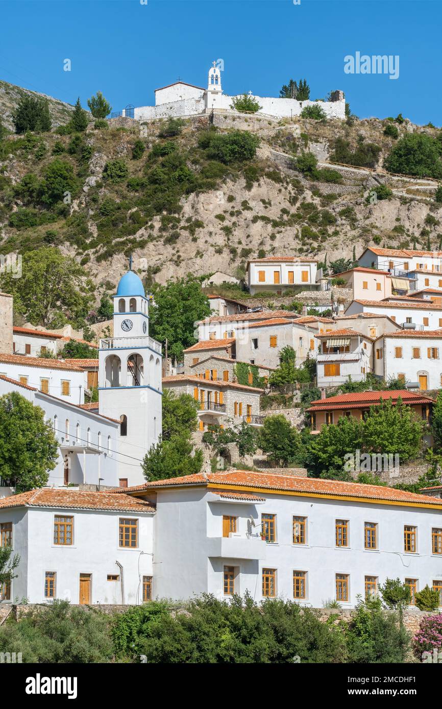 Kirche des Heiligen Spyridon in Dhermi, Albanien. Stockfoto