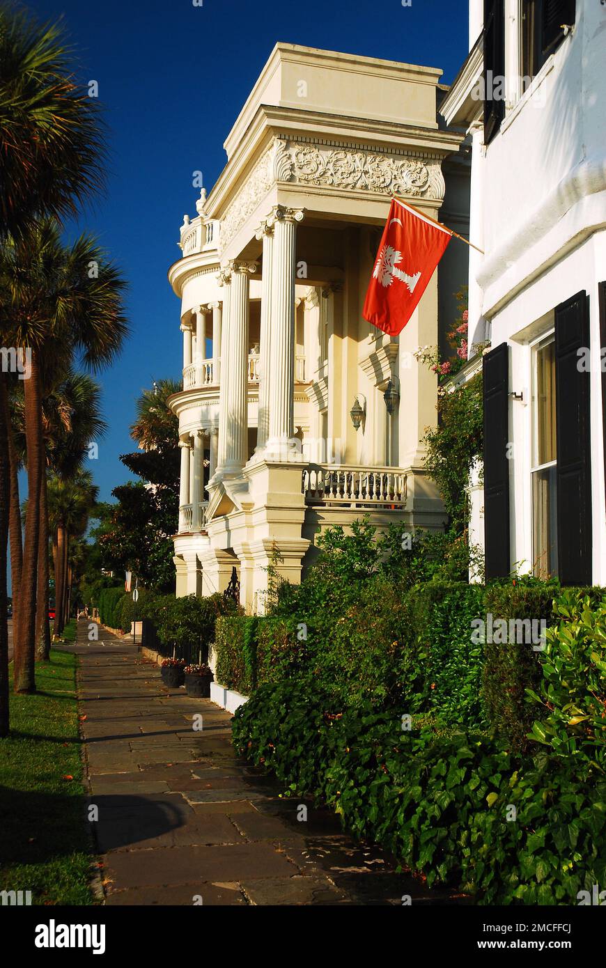 Anwesen in der East Battery Street in Charleston, South Carolina Stockfoto