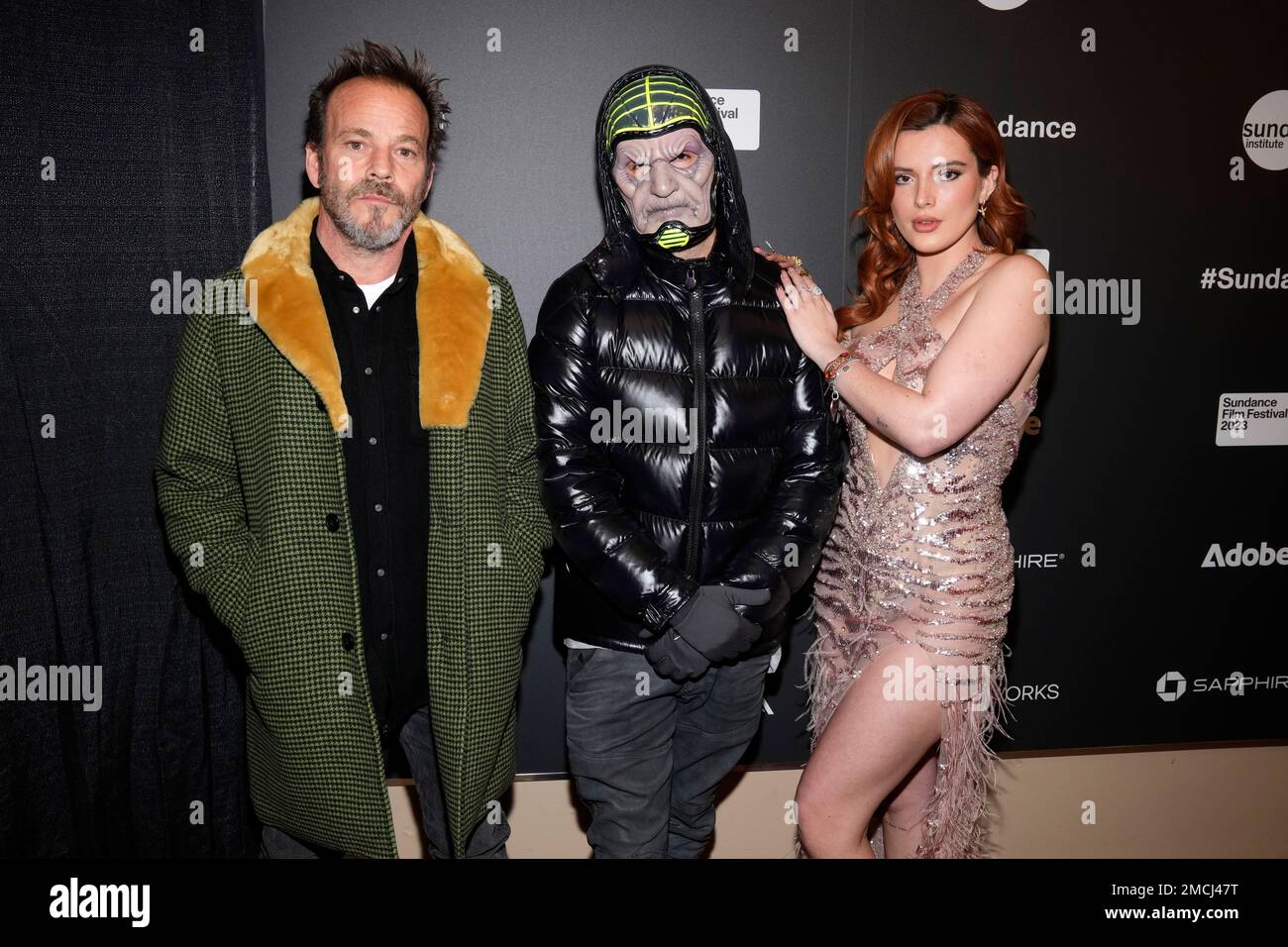 Stephen Dorff, from left, director Eddie Alcazar and Bella Thorne