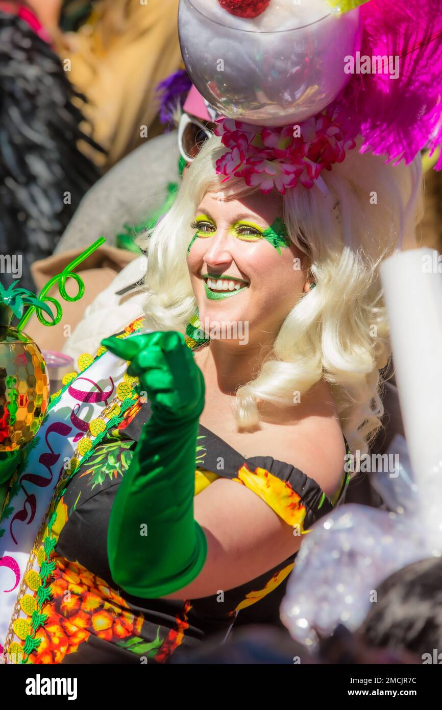 Feier während des Mardi Gras in New Orleans Stockfoto