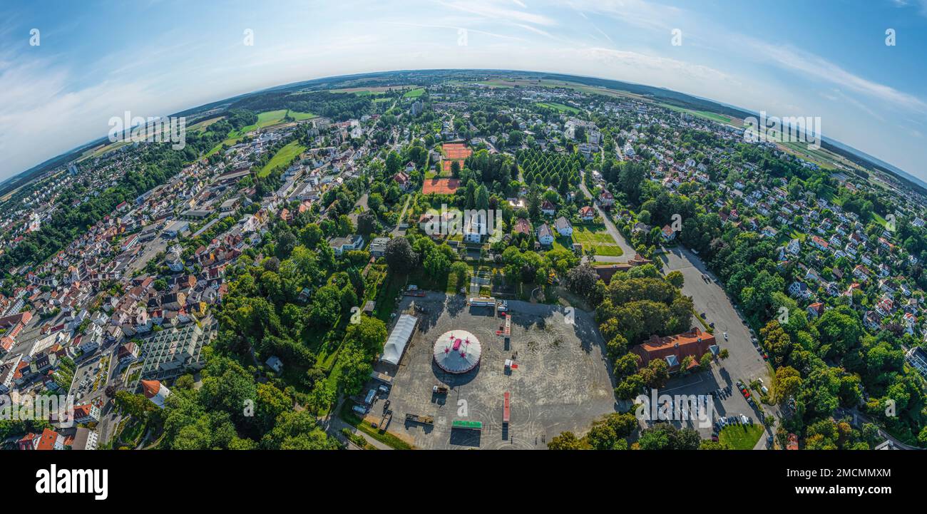 Luftaufnahme nach Biberach in Oberschwaben Stockfoto