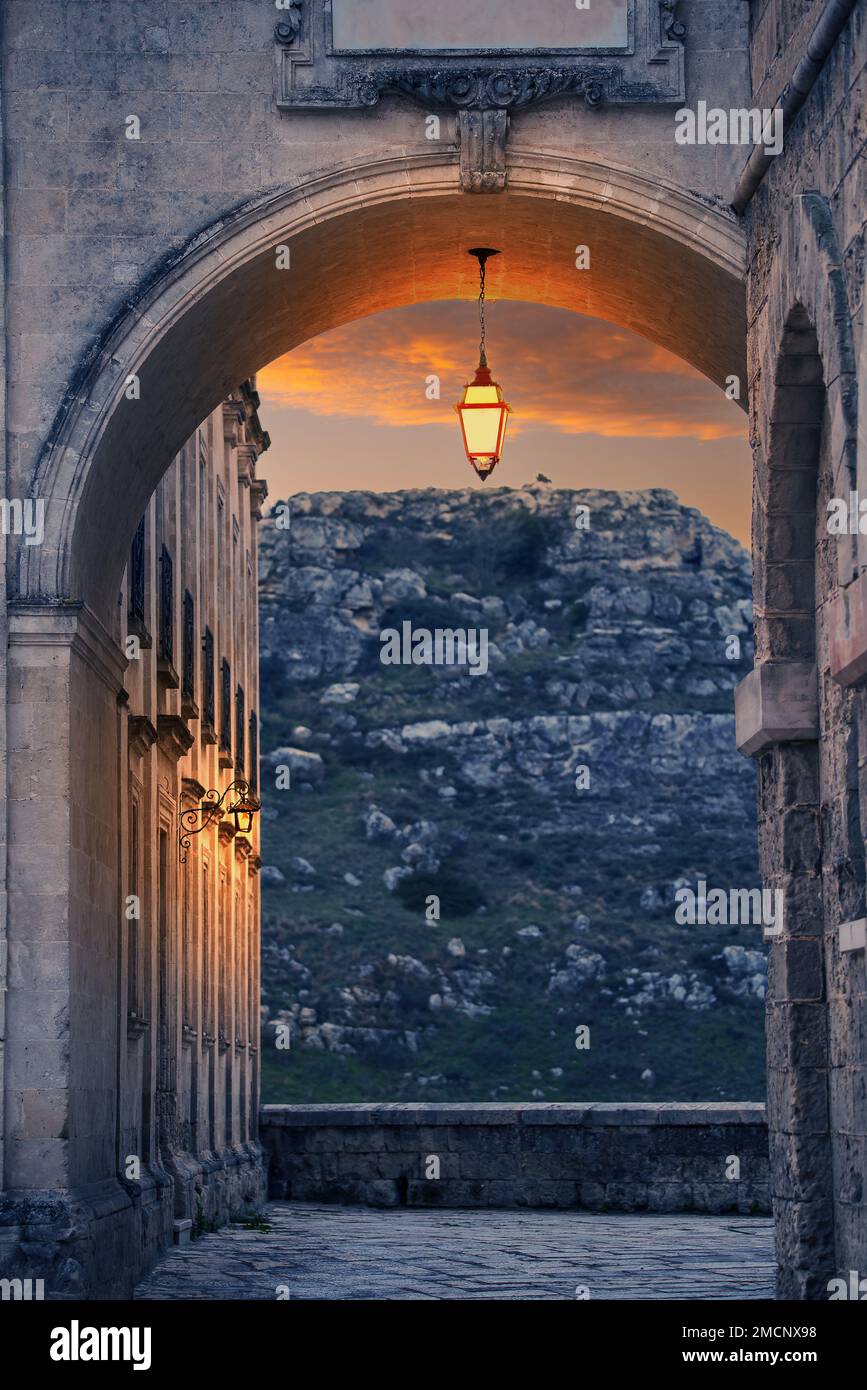 Gasse in der Altstadt von Bari, Apulien, Süditalien Stockfoto