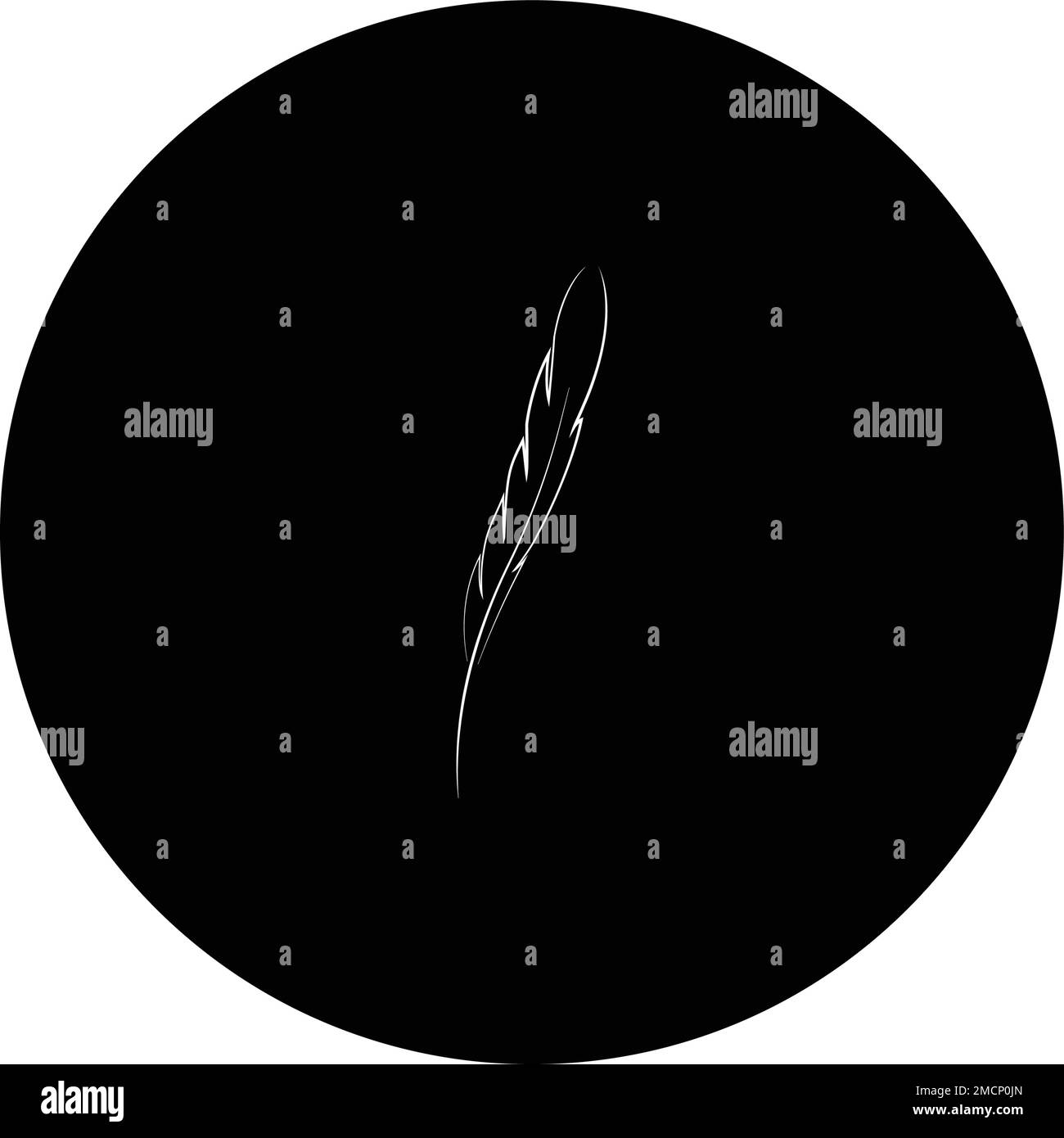 Federlogo Icon vektor Illustrationsdesign Stock Vektor