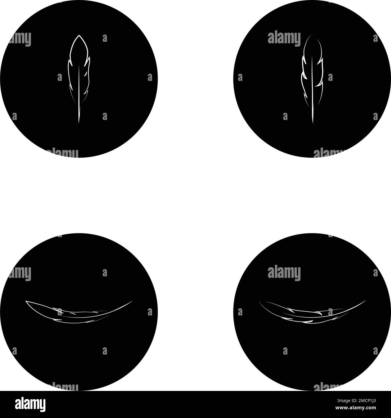 Federlogo Icon vektor Illustrationsdesign Stock Vektor