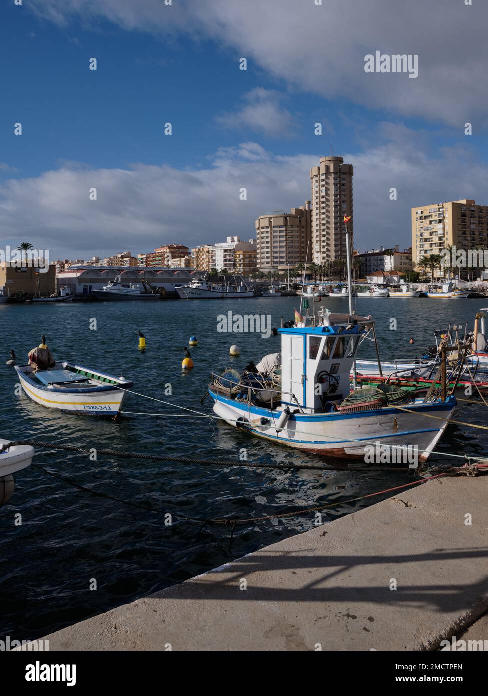 Hafen von Fuengirola, Málaga, Spanien. Stockfoto