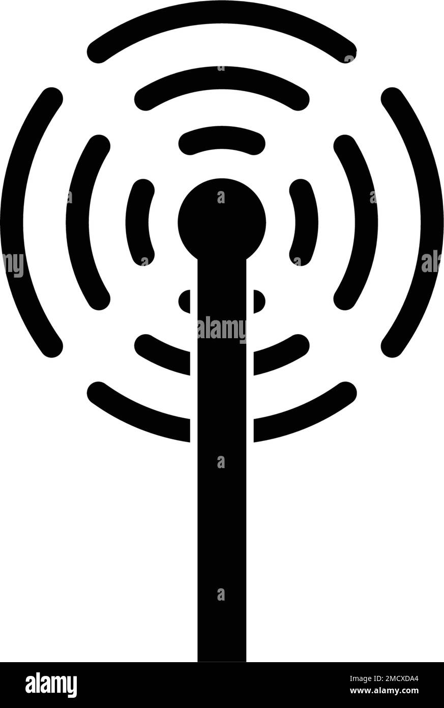 Antennensymbol-Logo mit Illustration Stock Vektor