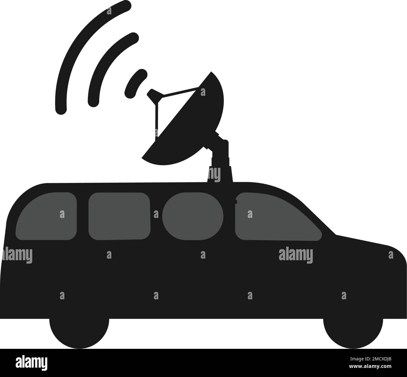 Antennensymbol-Logo mit Illustration Stock Vektor