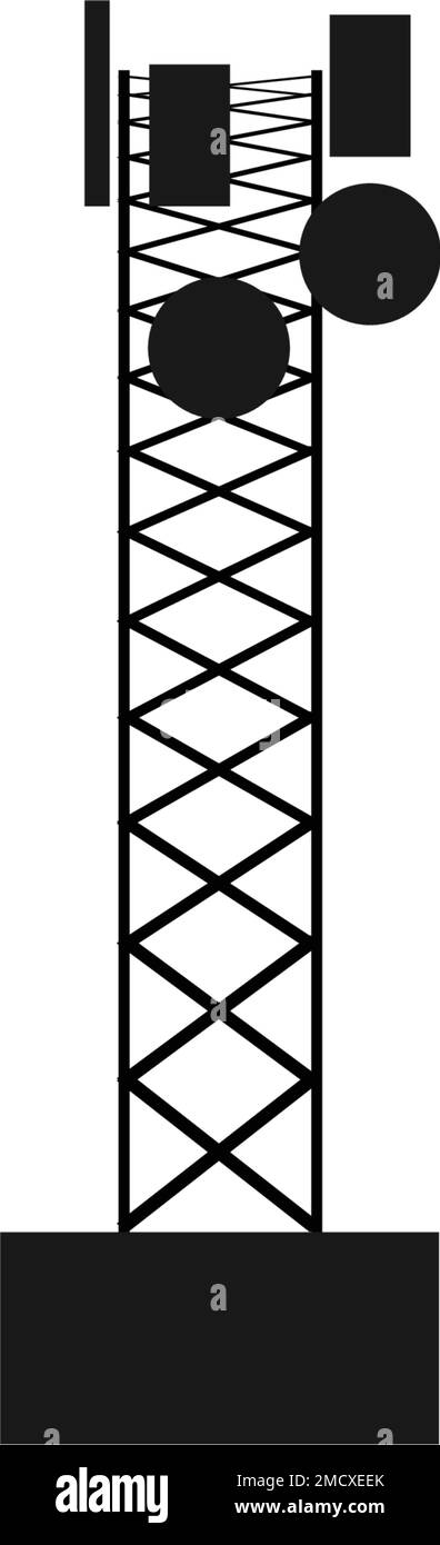 Antennensymbol-Logo mit Illustration Stock Vektor