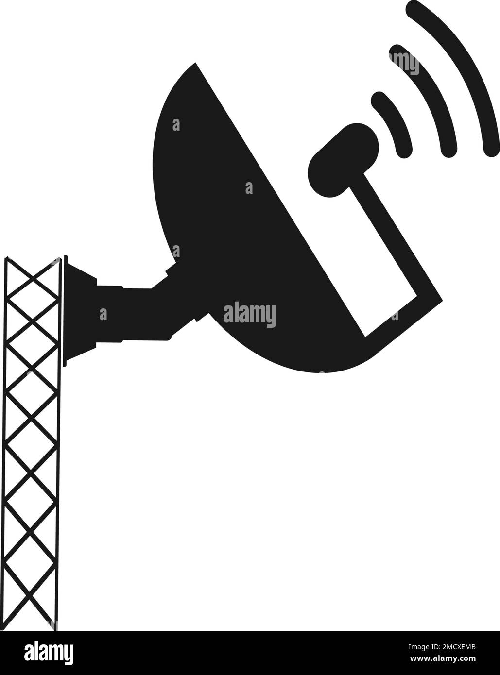 Antennensymbol-Logo mit Illustration Stock Vektor