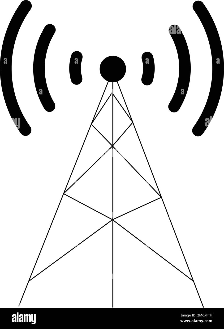 Antennensymbol-Logo mit Illustration Stock Vektor