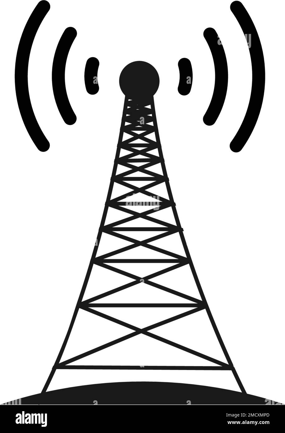 Antennensymbol-Logo mit Illustration Stock Vektor