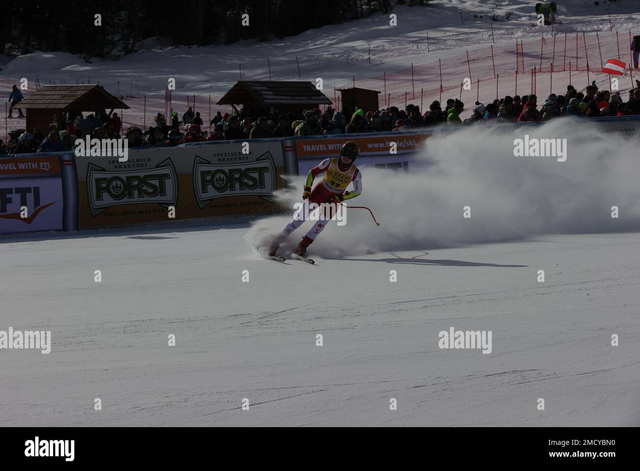 SKIFAHREN - FIS SKI WORLD CUP, Womenâ&#x80;&#X99;s Super G Olympia delle Tofane Sonntag, 22. Januar Stockfoto