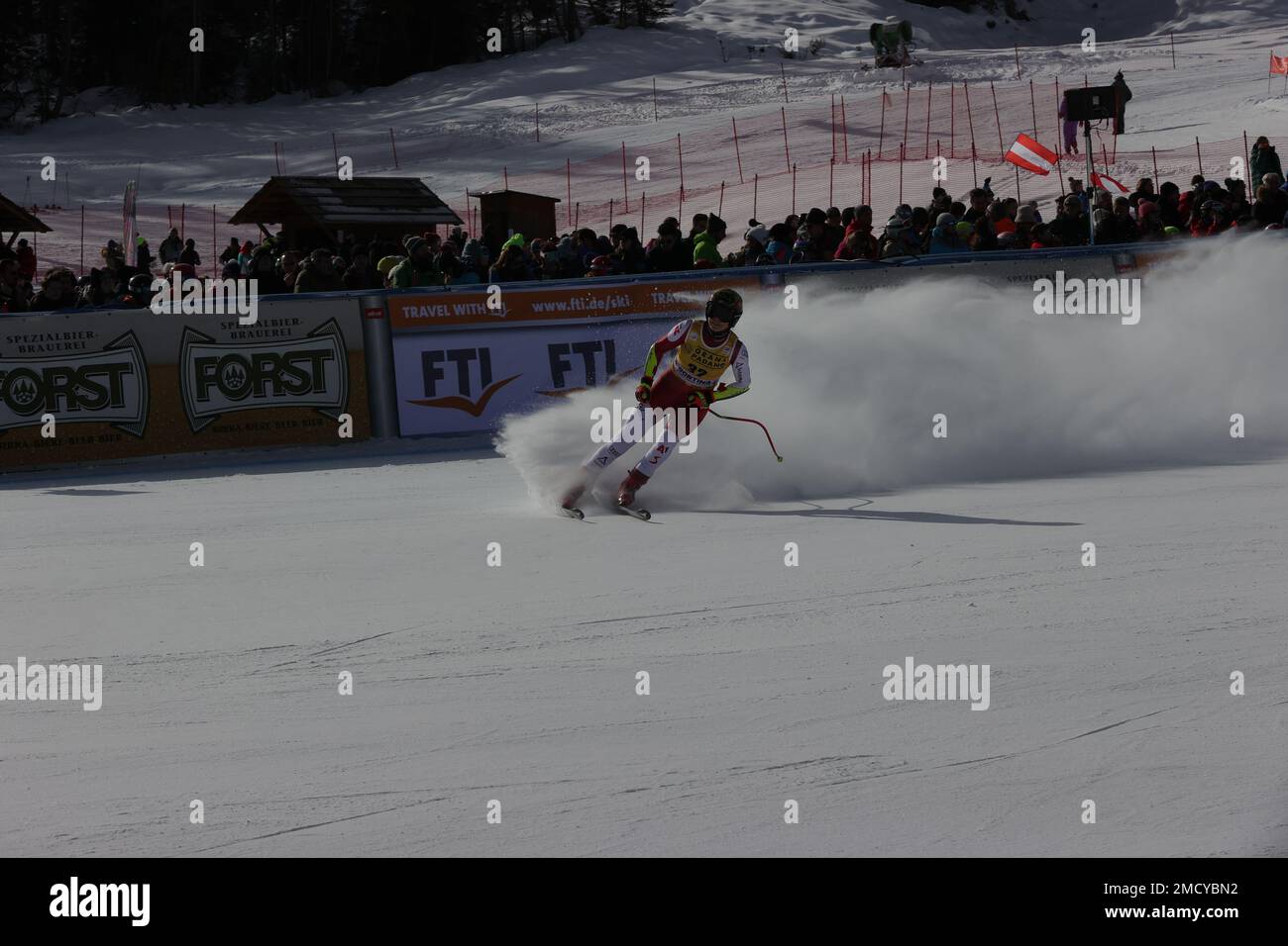 SKIFAHREN - FIS SKI WORLD CUP, Womenâ&#x80;&#X99;s Super G Olympia delle Tofane Sonntag, 22. Januar Stockfoto
