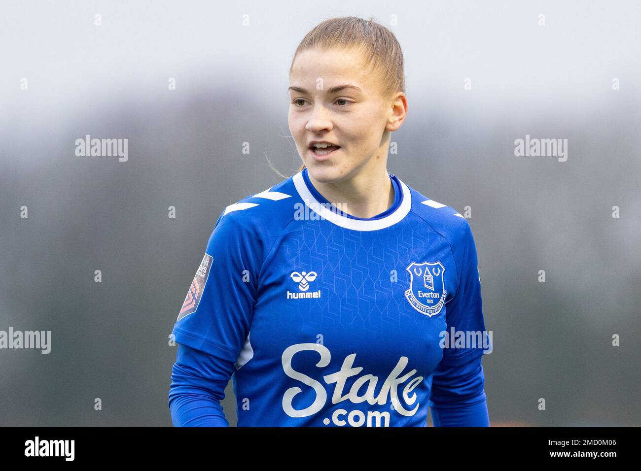 Liverpool, Großbritannien. 22. Januar 2023 Jessica Park of Everton Women während des Fa Women's Super League-Spiels zwischen Everton Women und West Ham Women im Walton Hall Park, Liverpool, Großbritannien, 22. Januar 2023 (Foto: Phil Bryan/Alamy Live News) Stockfoto