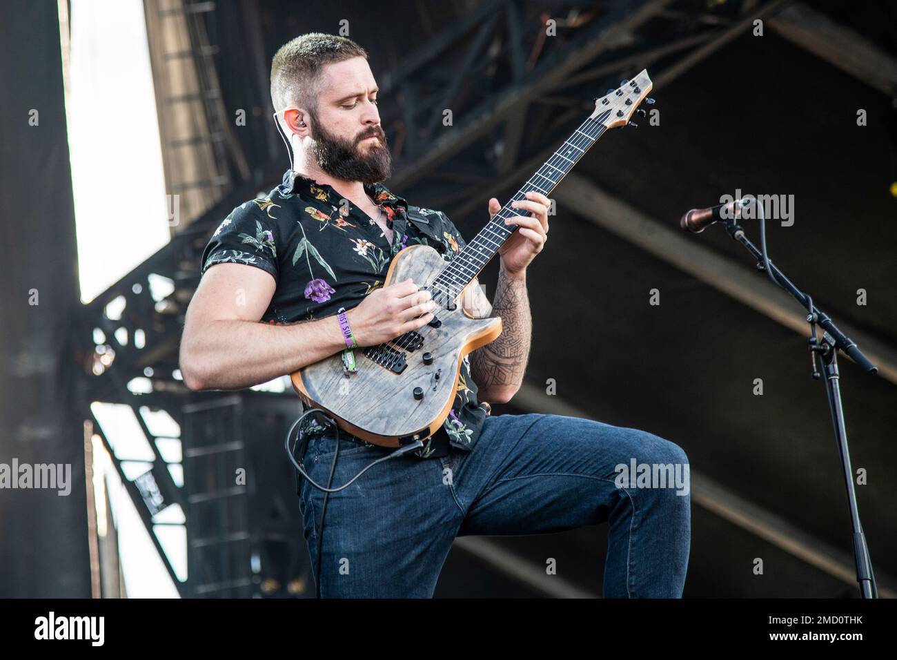 Zachary Garren of Dance Gavin Dance performs at Welcome to Rockville at Daytona International Speedway on Sunday, Nov. 14, 2021, in Daytona Beach, Fla. (Photo by Amy Harris/Invision/AP) Stockfoto